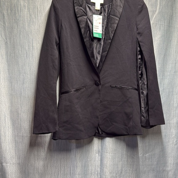 H&M Charcoal Blazer with open sleeves size 4 NWT - Picture 4 of 9